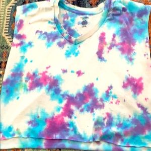 Tie-dyed swimsuit cover-up